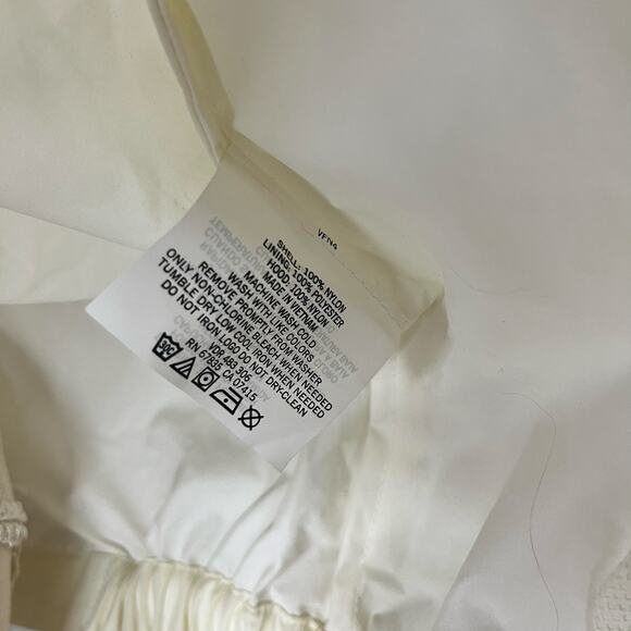 Vintage 90s Nautica Mens XL Sailing Windbreaker Raincoat NS-83 Hooded White - Picture 13 of 15